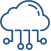 icon blue cloud computing